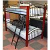 Image 1 : NEW WOOD AND METAL SINGLE SIZE BUNKBED-MATTRESSES