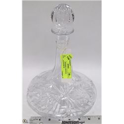 VINTAGE PINWHEEL CRYSTAL SHIP'S DECANTER W/