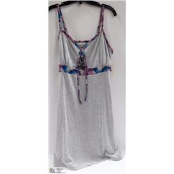 LADIES TANK DRESS GREY WITH MOSAIC TRIM SIZE 3X