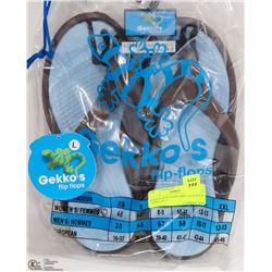 GEKKOS FLIP FLOPS SIZE MENS 8-9 & LADIES 10-11