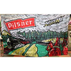 PILSNER DOUBLE SIDED FLAG APPROX 4FT X 2.5FT