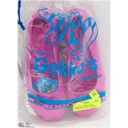 GEKKO BALLERINA STYLE RUBBERIZED SHOES PINK SIZE 7