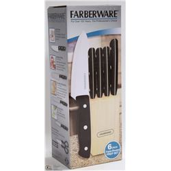NEW FARBERWARE 6 PC KNIFE SET