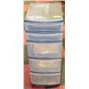 Image 1 : 5 DRAWER PLASTIC STORAGE CONTAINER ON WHEELS