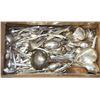 Image 1 : BOX W/ 110 PC OF ASST SILVERWARE UTENSILS