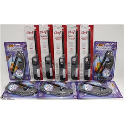LOT OF 10 BARBECUE, CANDLE, FIRE STARTER LIGHTERS