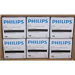 CASE OF 6 PHILIPS ENERGY LONG LIFE 7W BULBS