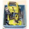 Image 1 : TOTE W/ 18V RYOBI DRILL, SAWZALL, 2 BATTERIES &
