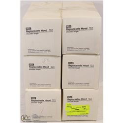 LOT OF 6 REPLACEMENT HOODS
