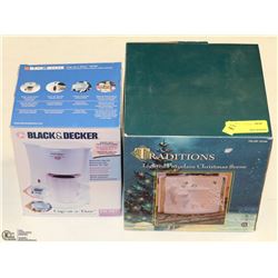 TRADITIONS PORCELAIN CHRISTMAS SCENE SOLD WITH