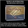 Image 1 : Safari Club International Record Book Certificate