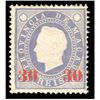 Image 1 : Macau 1892 200 Reis Scott #45 Blue 30 Overprint PSE F70 MINT NO GUM AS ISSUED