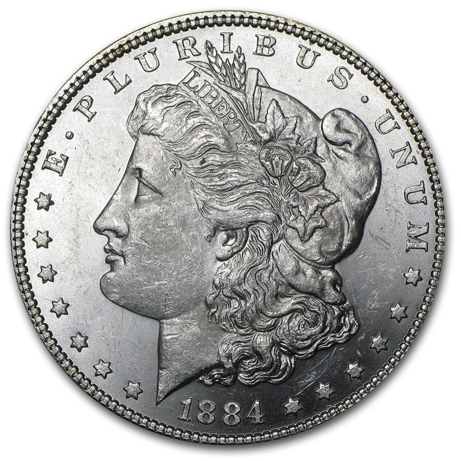 1884 1 Morgan Silver Dollar Coin 1884-1-morgan-silver-dollar-coin