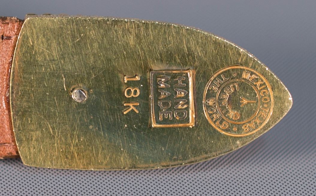 18k gold belt buckle