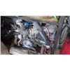 Image 17 : Qty 2 Rolling Shelves and Cart w/ Contents: Engines, Parts, Rims, Etc.