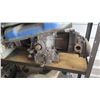 Image 8 : Qty 2 Rolling Shelves and Cart w/ Contents: Engines, Parts, Rims, Etc.