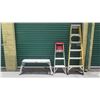 Image 1 : Qty 2 Ladders and Step Stool