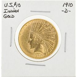 1910-D $10 Indian Head Eagle Gold Coin