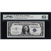 Image 1 : 1935D $1 Silver Certificate Note Wide PMG Choice Uncirculated 63EPQ