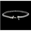 Image 4 : Platinum 3.35ctw Diamond Tennis Bracelet
