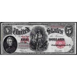 1907 $5 Legal Tender Woodchopper Note