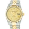 Image 1 : Rolex Mens Two Tone 14KT Yellow Gold Datejust Wristwatch