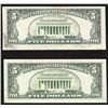 Image 2 : Lot of (2) $5 Federal Reserve Error Notes