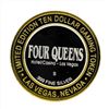 Image 1 : .999 Silver Four Queens Hotel and Casino Las Vegas $10 Casino Gaming Token Limit