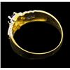 Image 3 : 18KT Yellow Gold 0.50ctw Sapphire and Diamond Ring
