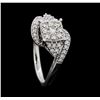 Image 4 : 10KT White Gold Ladies 0.50ctw Diamond Ring