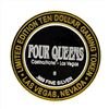 Image 1 : .999 Silver Four Queens Hotel and Casino Las Vegas $10 Casino Gaming Token Limit