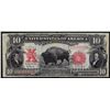 Image 1 : 1901 $10 Bison Legal Tender U.S. Currency Note