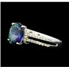 Image 2 : SILVER 1.84ct Tanzanite and Diamond Ring