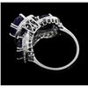 Image 3 : 14K White Gold 10.08 ctw. Sapphire and Diamond Ring