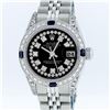 Image 1 : Rolex Ladies Stainless Steel Sapphire and Diamond Datejust Wristwatch