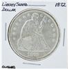 Image 1 : 1872 $1 Seated Liberty Silver Dollar Coin Cleaned