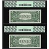 Image 2 : (2) Sequential 1957 $1 Silver Certificate STAR Notes PCGS Gem New 66PPQ