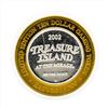 Image 1 : .999 Silver Treasure Island $10 Casino Gaming Token Limited Edition