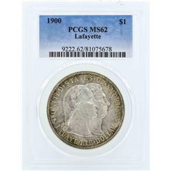 1900 $1 Lafayette Commemorative Dollar Coin PCGS MS62