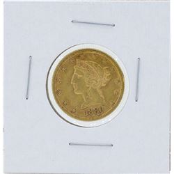 1880 $5 Liberty Head Half Eagle Gold Coin