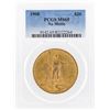 Image 1 : 1908 NM $20 St. Gaudens Double Eagle Gold Coin PCGS MS65