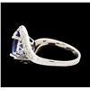 Image 3 : 14KT White Gold 3.17ct Tanzanite and Diamond Ring