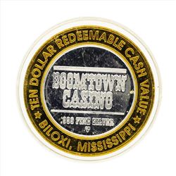 .999 Silver Boomtown Casino Biloxi Mississippi $10 Casino Gaming Token Limited E