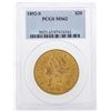 Image 1 : 1892-S $20 Liberty Head Double Eagle Gold Coin PCGS MS62