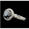 Image 2 : 14KT White Gold 5.31ctw Black Diamond Ring
