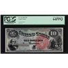 Image 1 : 1869 $10 Legal Tender Large Red Seal Rainbow Note PMG Very Choice New 64PPQ