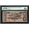 Image 1 : 1864 $10 The Confederate States of America Note T-68 PMG Choice Uncirculated 63E