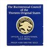 Image 1 : 1976 Official U.S. Bicentennial Gold Medal Franklin Mint