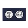 Image 1 : Set of (2) 2013 $1 American Silver Eagle West Point Silver Set