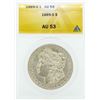 Image 1 : 1889-S $1 Morgan Silver Dollar Coin ANACS AU53